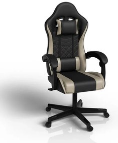 InternetovaZahrada Kancelárska stolička HyperSeat - čierna/béžová