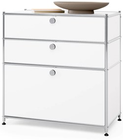 Kovová komoda »CN3« s 3 zásuvkami, biela