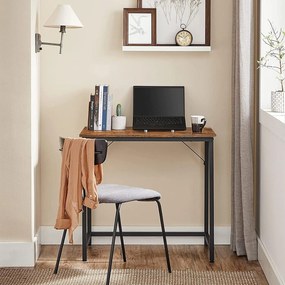 Písací stôl, 80 x 75 x 50 cm, rustikálny hnedý