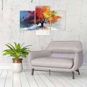 Obraz - Pestrofarebný strom (90x60 cm)