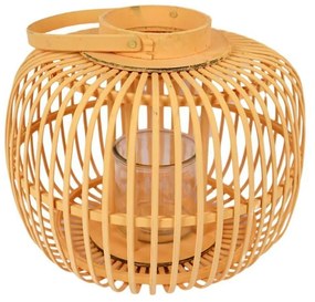 Drevený závesný lampáš JAYNA ORANGE s rukoväťou Veľkosť: L