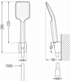 Mexen Royo vaňová sada R62, zlatá - 72203R62-50