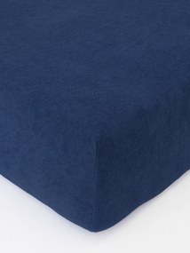 Froté plachta 160 × 200 cm - tmavo modrá