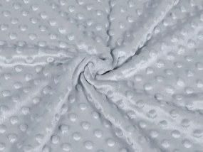 Biante Detská obojstranná deka Minky bodky/Polar MKP-050 Striebornosivá 75x100 cm