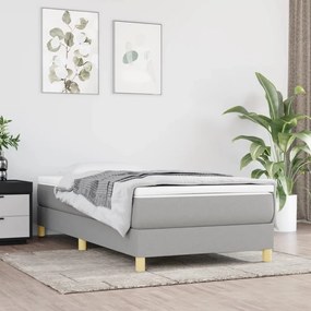Boxspring posteľ s matracom bledosivý 100x200 cm látka 3144151