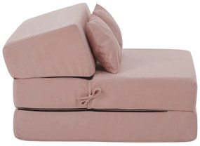 Skladacie kreslo/matrac PELOS, svetlo ružová