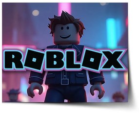 Sablio Plagát ROBLOX Neónové mesto - 60x40 cm