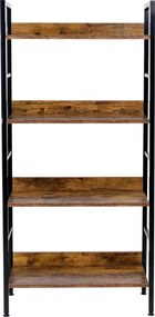 Lofotvý regál VARBERG - kov/drevo