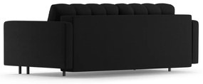 Čierna rozkladacia/s úložným priestorom pohovka 222 cm Bali – Cosmopolitan Design