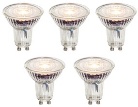 Sada 5 stmievateľných čírych LED žiaroviek GU10 50mm 4.9W 430 lm 2700K