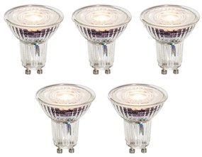 Sada 5 stmievateľných LED žiaroviek GU10 50 mm číra 4,9 W 430 lm 2700 K