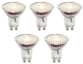 Sada 5 stmievateľných LED žiaroviek GU10 50 mm číra 4,9 W 430 lm 2700 K