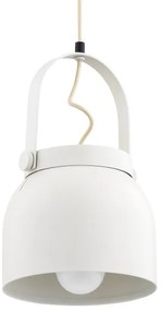Argon 8280 - Luster na lanku LOGAN 1xE27/15W/230V pr. 20 cm biela