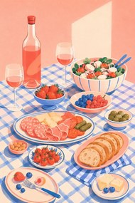 Piknik - Metalický obraz 70x50cm