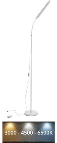 Platinet LED Stmievateľná stojacia lampa SIGNUS LED/10W/230V 3000/4500/6500K biela PFL22W