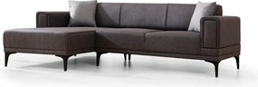 Rohová sedacia súprava Horizon 250 cm tmavosivá ľavá