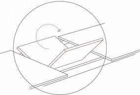 Jedálenský rozkladací stôl Porto 120/160 cm keramika sivý/čierny