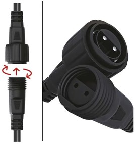 LED Vianočná vonkajšia reťaz 100xLED/15m IP44 studená biela