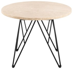 Okrúhly odkladací stolík s doskou v dekore mramoru ø 55 cm Prunus – Actona