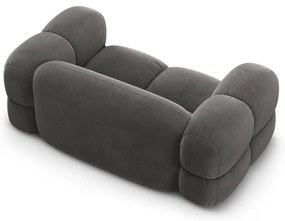 Sivá zamatová pohovka 180 cm Loretto – Cosmopolitan Design
