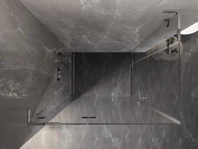 Mexen Lunar, L Duo výklopný sprchový kút 95 x 85 cm, 8mm číre sklo, chrómový profil, 834L-095L-085P-01-00