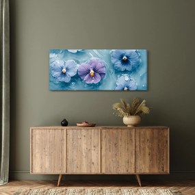 Obraz - Fialky vo vode (120x50 cm)
