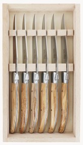 Ručne vyrobené nože so saténovým povrchom Essentiel, 6 ks