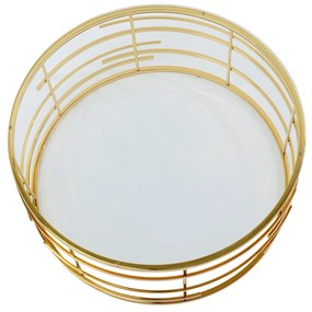Jupiter konferenčný stolík zlatý Ø100 cm