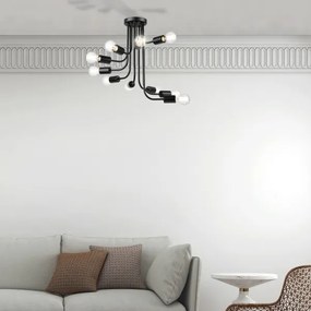 Prisadený luster TRINITY 10xE27/15W/230V čierna