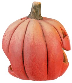 Svietnik Tekvička vyrezávaná oranžová, terakota, pr. 26 cm