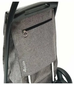 Rolser Nákupná taška na kolieskach Com Tweed 8 Black Tube, sivá