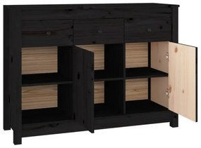 vidaXL Komoda čierna 100x35x74 cm borovicový masív-