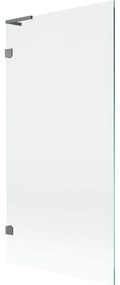 Mexen, Mexen Lunar L 1-krídlová vaňová zástena 90 x 150 cm, transparentná, pištoľový kov - 897L-090-000-95-00