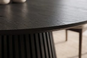Dizajnový okrúhly jedálenský stôl Wadeline 120 cm čierny