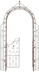Pergola na popínavé rastliny GS22232 s bránkou - Hnedá antik