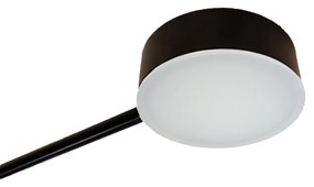Toolight - LED stropné svietidlo 8-ramenné 8x40W APP210-3CPR + diaľkové ovládanie, čierna, OSW-08465