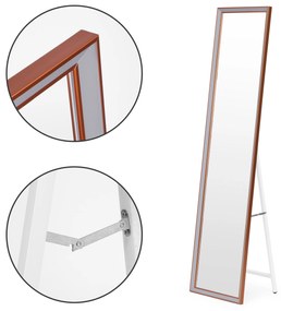 Veľké stojace zrkadlo 148 cm s hliníkovým rámom, rozťahovacie, ModernHome