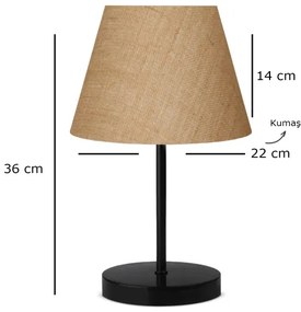Stolná lampa AYD 1xE27/40W/230V hnedá/čierna