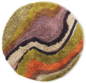 Barevne guľatý všívaný koberec Tufted - Ø 150cm