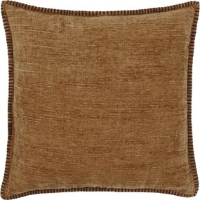 Hlinená obliečka na vankúš Aix žinilková s fazetovaným okrajom – 50*50 cm