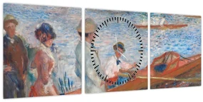Obraz - Auguste Renoir, Oarsmen at Chatou, reprodukcia (s hodinami) (90x30 cm)