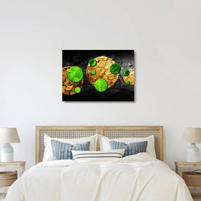 Sklenený obraz abstrakcie - Guľa (70x50 cm)