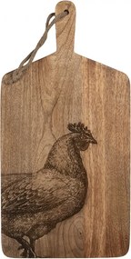 Drevená servírovacia doska so sliepkou Board Wood Chicken - 25*50*2 cm