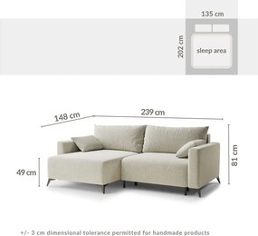 Tmavozelená ženilková rozkladacia/s úložným priestorom rohová pohovka (ľavý roh/s leňoškou) Leon – Maison de Rêve