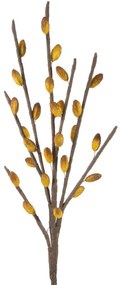 Dekoračný kvet 80 cm, dĺžka s listami 43 cm žltá