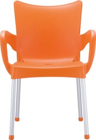 ROMEO záhradná stolička s podrúčkami orange