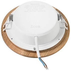 LED Podhľadové svietidlo WOODY SPOT LED/12,5W/230V 3000K dub ø 16 cm