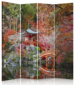 Gario Paraván Japonský štýl záhrady Rozmery: 145 x 170 cm, Prevedenie: Otočný paraván 360°