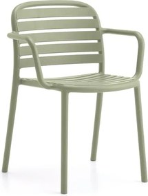 Stolička BELIZE, s podrúčkami, svetlozelená