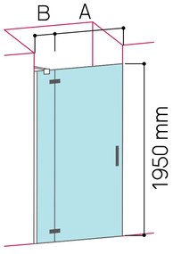 Glass 1989 Soho - Sprchový kút otváravé dvere, veľkosť vaničky 100 cm, prevedenie ľavé, profily chrómové, číre sklo, GQN0008T50L